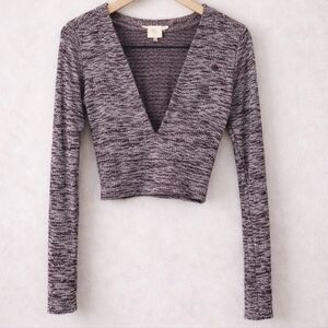 Wilfred Free Cropped Deep V Knit Top – Size S